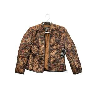 Katherine New York Women's Jacket Large Crop Open Blazer New NWT